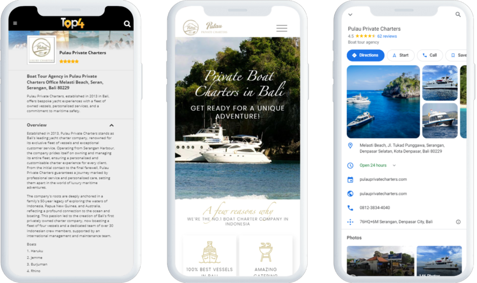 SEO Services - Pulau Private Charters