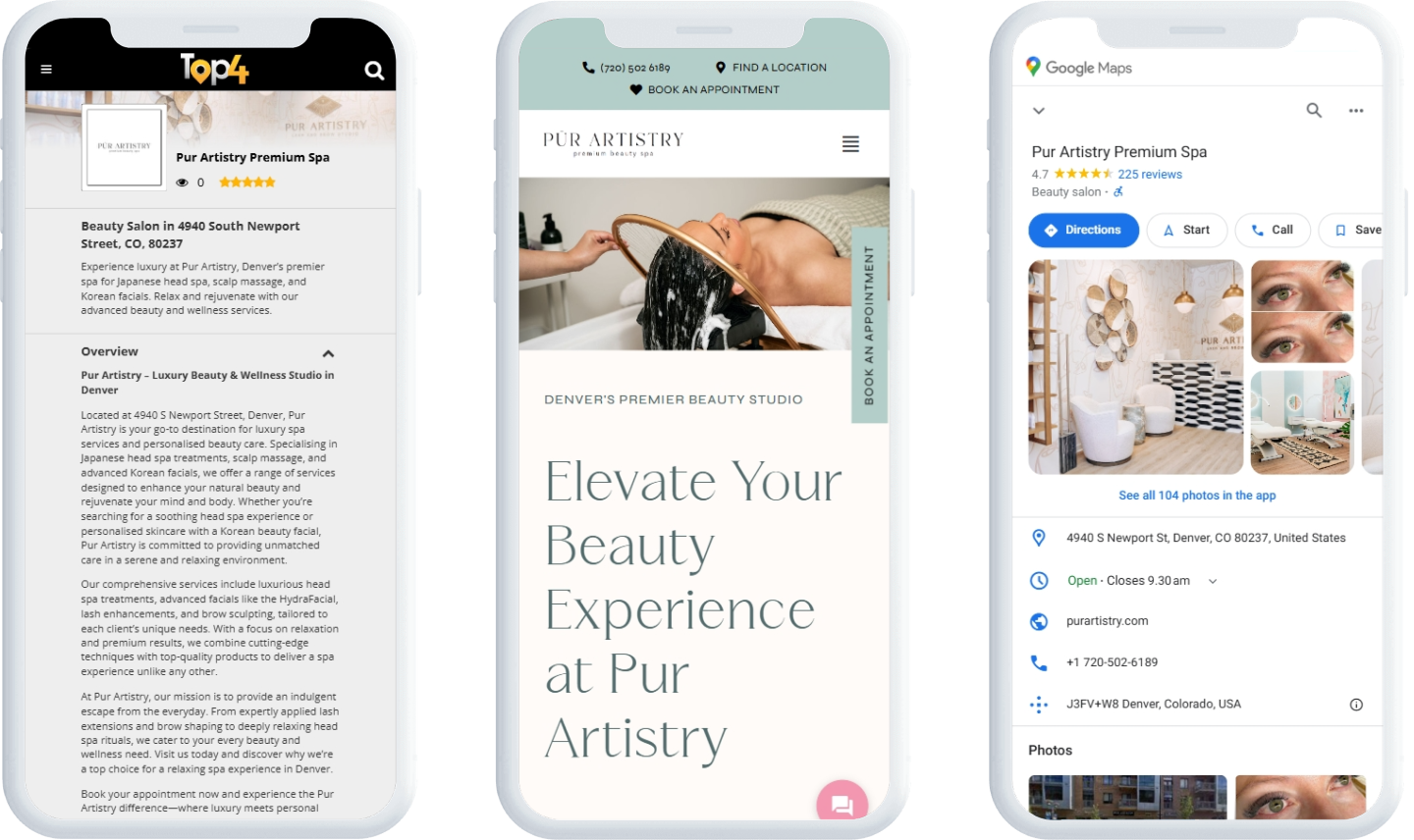 SEO Services for Pur Artistry Premium Spa